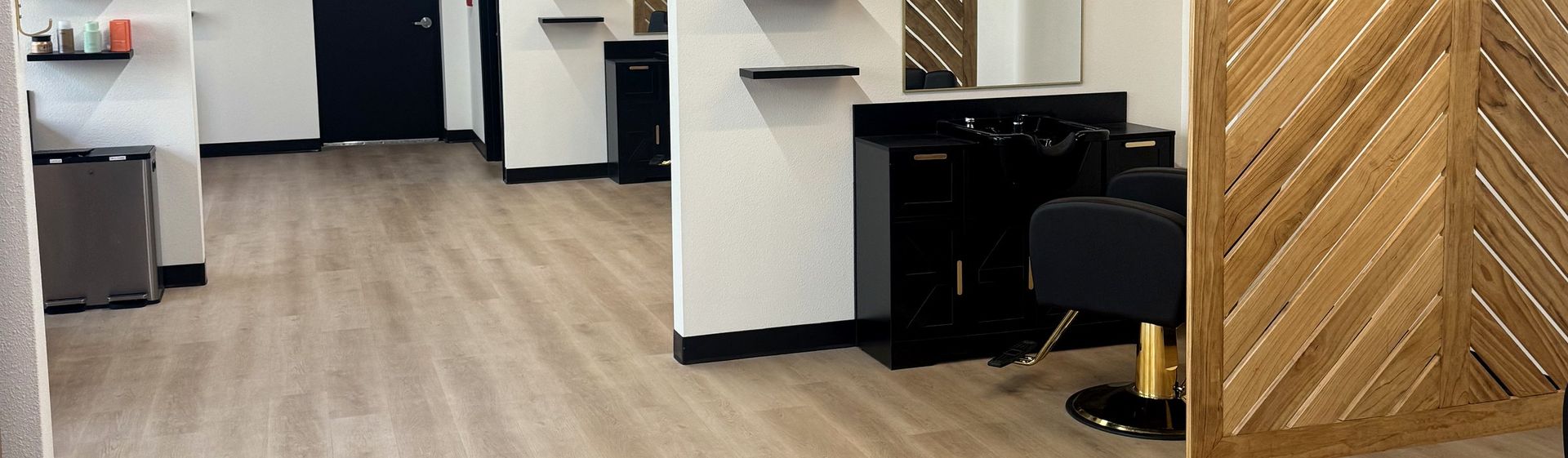 Open-concept hair stations at Mane Haven Salon, Bismarck North Dakota