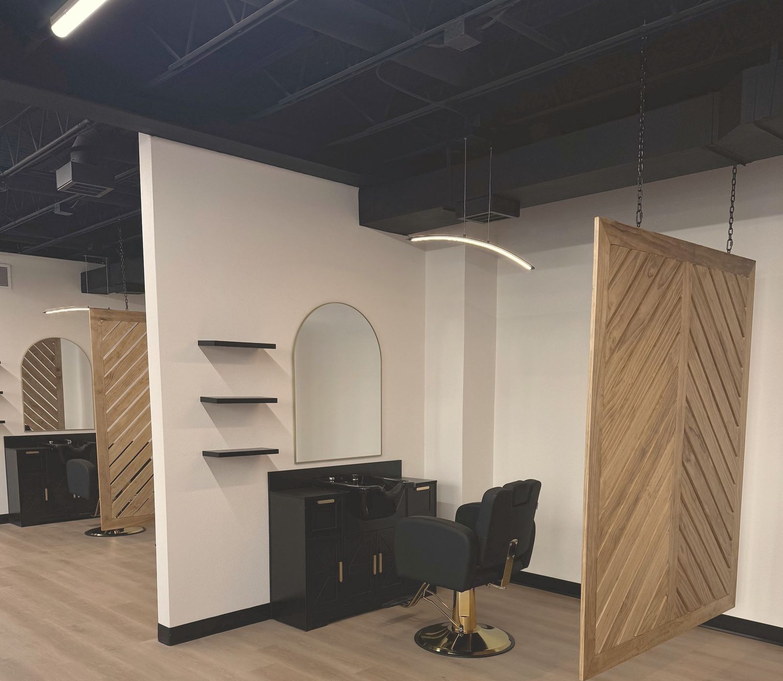 Independent stylist booth rental station at Mane Haven Salon Bismarck